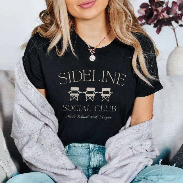 Custom Sports Mama Sideline Social Club T-Shirt (Von Creator hochgeladen)