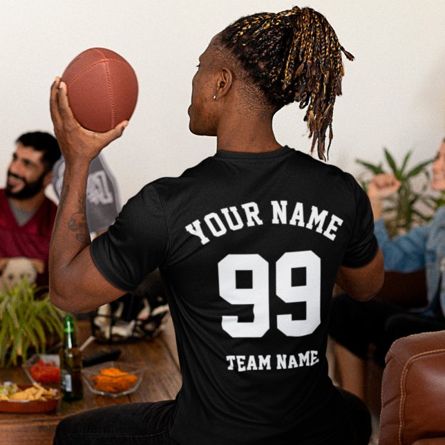 Custom Sports Team Jersey White Number And Name T-Shirt (Von Creator hochgeladen)