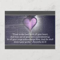 Custom Sprichwörter 3:5-6 Bible Verse Herz Vertrau