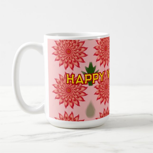 Custom Spring Flower Women's Day Pattern  Kaffeetasse (Links)