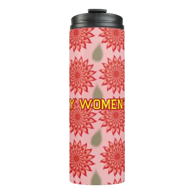 Custom Spring Flower Women's Day Pattern  Thermosbecher (Vorderseite)