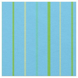 Custom Spring Green Strips auf Sky Blue Pattern Stoff