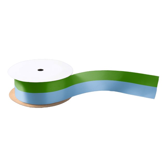 Custom Spring Green und Pastel Denim Blue Satinband (Spule)