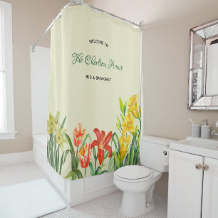 Custom Spring Summer Flordusche Vorhang