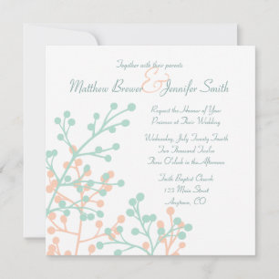 Custom Square Rustic Floral Hochzeit Einladung