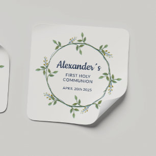 Custom Square Sticker - Blumenkommunenkrez