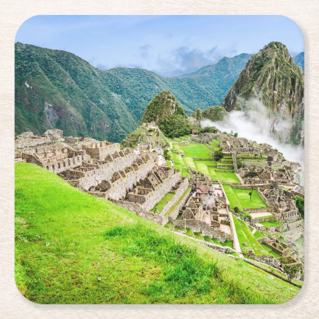Custom Square Untersetzer Machu Picchu (Vorderseite)