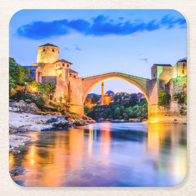 Custom Square Untersetzer Mostar (Vorderseite)