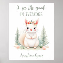 Custom Squirrel Woodland Girls Kinderzimmer Floral