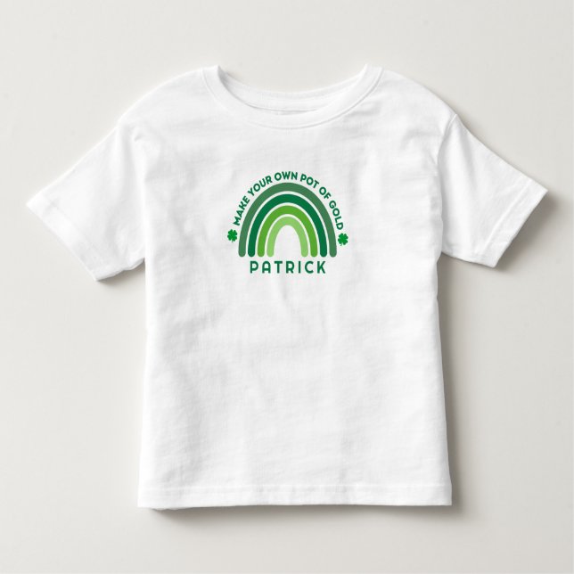 Custom St. Patrick's machen Ihren eigenen Pot of G Kleinkind T-shirt (Vorderseite)