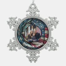 Custom Stained Glass Design USA Flag Patriotic