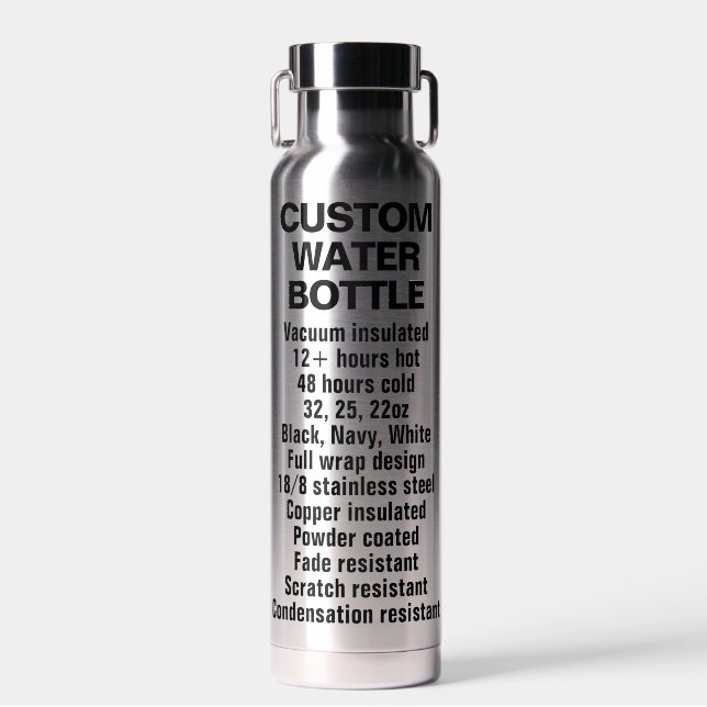 Custom Stainless Steel & Copper Vacuum Flasche (Vorne)