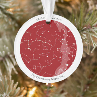 Custom Star Map - Akryllische Weihnachtsdekoration Ornament