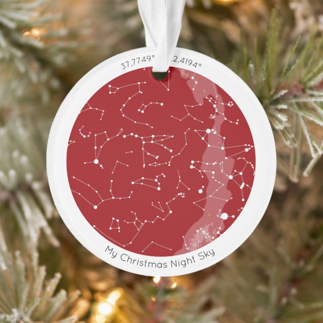 Custom Star Map - Akryllische Weihnachtsdekoration Ornament (Baum)