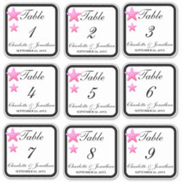 Custom Starfish Beach Wedding Tischnummern Aufkleber