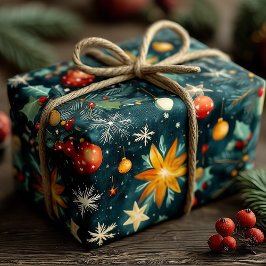 Custom Starry Weihnachtsschmuck Geschenkpapier