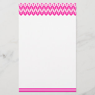 Custom Stationery, Notepaper: Candy Pink Geometric Briefpapier