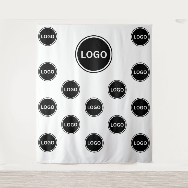 Custom Step and Repeat Logo Wall Photo Backdrop Wandteppich (Vorderseite)