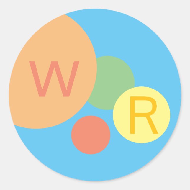 custom Sticker pastel rainbow confetti circles fun (Vorderseite)