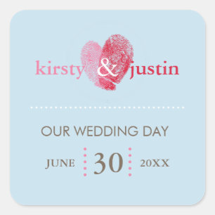 CUSTOM STICKER SIEGEL niedliches Herz für Hochzeit