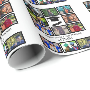 Custom stolzer Vater des Absolventen 11 Foto Colla Geschenkpapier