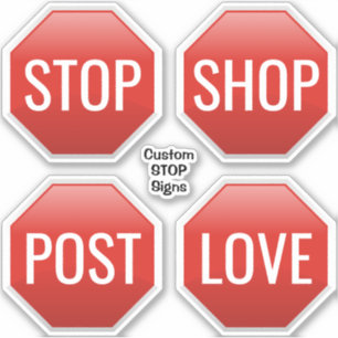 Custom STOP Sign Stickers Aufkleber