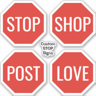 Custom STOP Sign Stickers Aufkleber