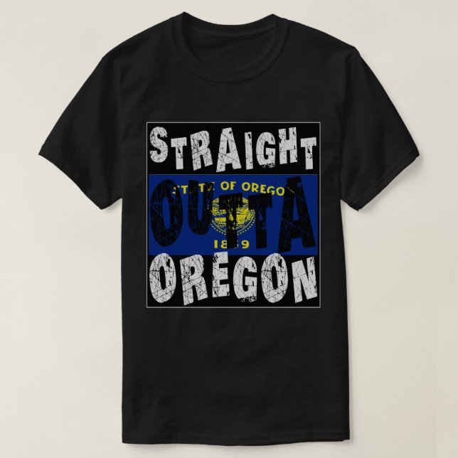 CUSTOM Straight Outta Oregon Meme T-Shirt (Design vorne)