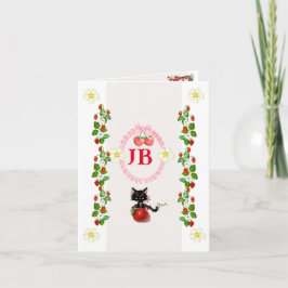 Custom Strawberry Mit Monogramm Baby Einladung