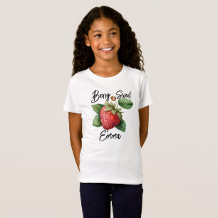 Custom Strawberry pun - Berry Sweet Girl T-Shirt