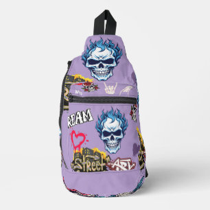 Custom Streetart verwöhnte Monster schön lila Crossbody Bag