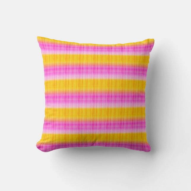 Custom Stripy Throw Pillow Kissen (Vorderseite)