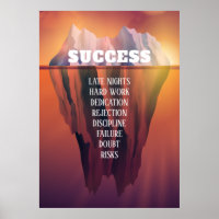 Custom Success Iceberg Motivierend Poster