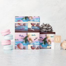 Custom Summer Beach Elegant Geschenkpapier
