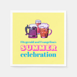 Custom Summer Beer Paper Serviette