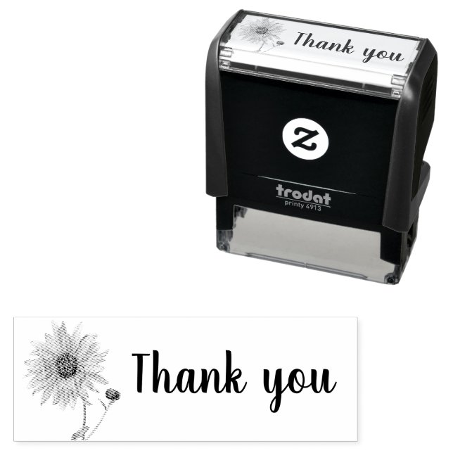 Custom Sunflower Vielen Dank Permastempel (Beispiel)