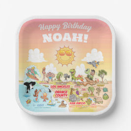 Custom Sunny SoCal Pappteller