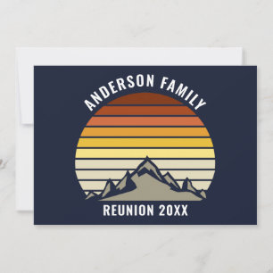Custom Sunset Mountain Family Wiedersehen Party Einladung