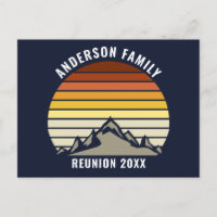 Custom Sunset Mountain Family Wiedersehen Party