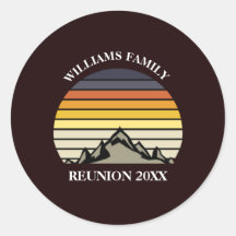 Custom Sunset Mountain Family Wiedersehen Party