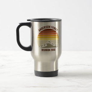 Custom Sunset Mountain Family Wiedersehen Vintag Reisebecher