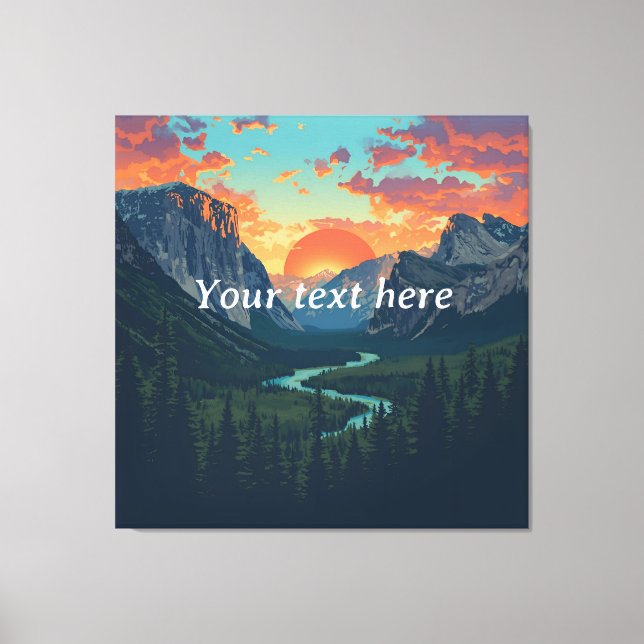 Custom Sunset Wilderness Print - Personalisiert Na Leinwanddruck (Vorderseite)