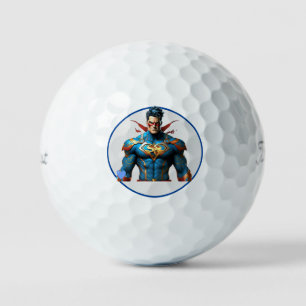 "Custom Superhero Illustrations" Golfball