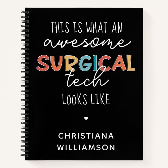 Custom Surgical Technologe Funny Operation OR Tech Notizbuch (Vorderseite)