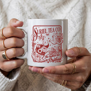 Custom Suriel Tea Co Zitat Booklet Acotar Geschenk Kaffeetasse