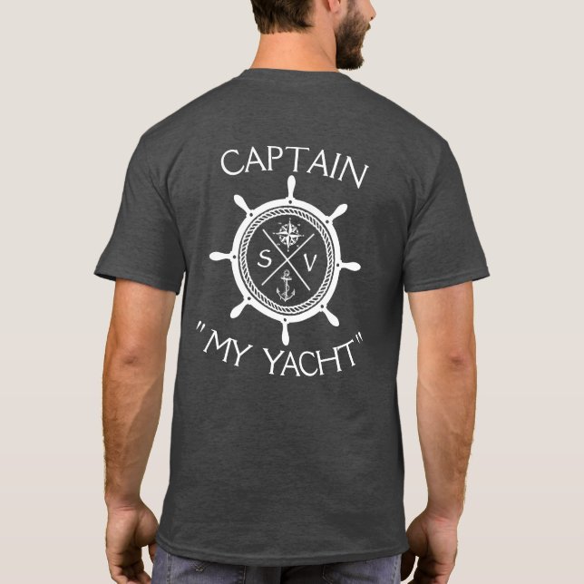 Custom SV Segelschiff Logo "Ihr Name hier" T-S T-Shirt (Rückseite)
