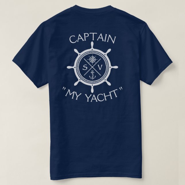 Custom SV Segelschiff Logo "Ihr Name hier" T-Shirt (Design Rückseite)