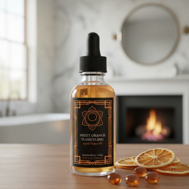 Custom Svadhisthana Sacral Chakra Essential Oil  Weinetikett (Von Creator hochgeladen)