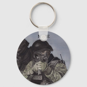 CUSTOM SWAT Police Schlüsselanhänger ID Tag Pans