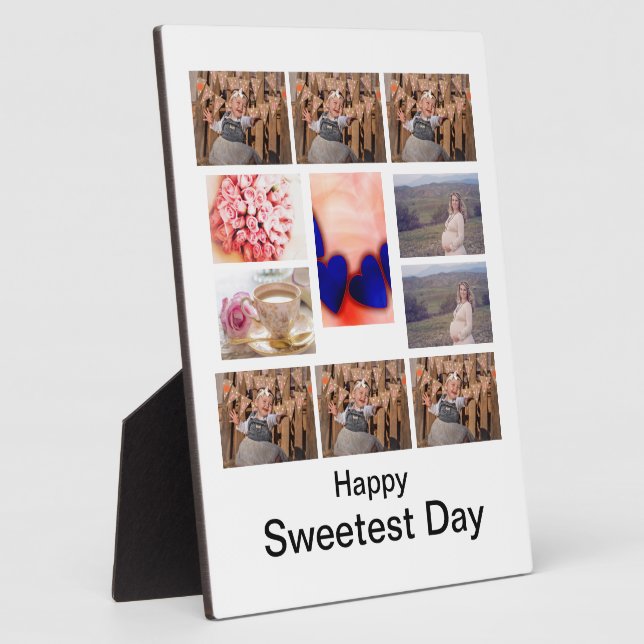 Custom Sweetest Day 11 Foto Collage Fotoplatte (Seite)